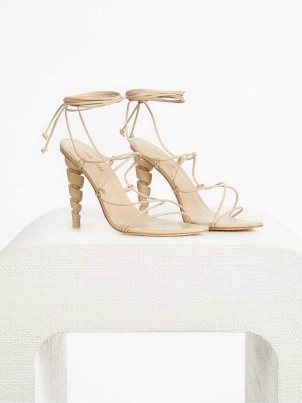 Cult Gaia spiral Lexi sandal - Strappy Lace-Up High Heel Sandals size 40